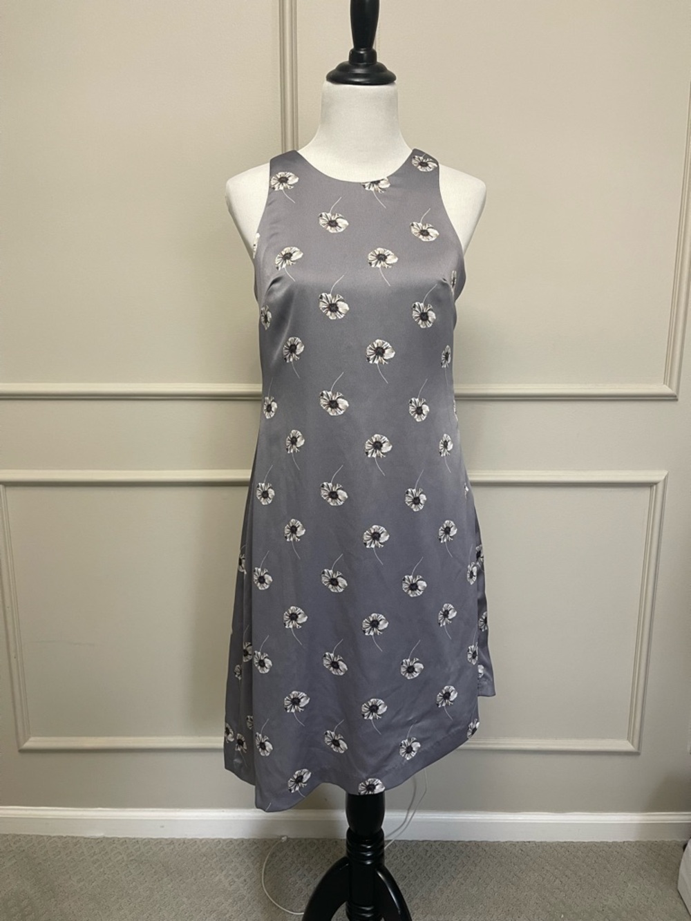 Banana Republic Gray Floral Mini Dress